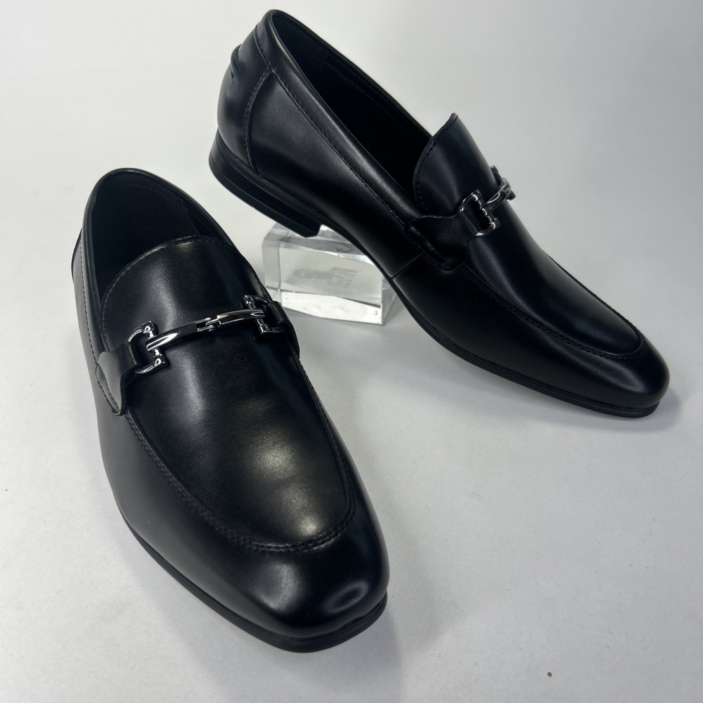 Alfani Black Otis Bit Loafer Mens 10M Dress‎ Shoes Slip-On Moc Toe Faux Leather